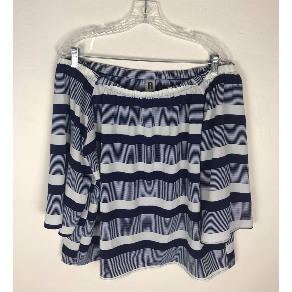 Amanda Uprichard Navy Stripe Top